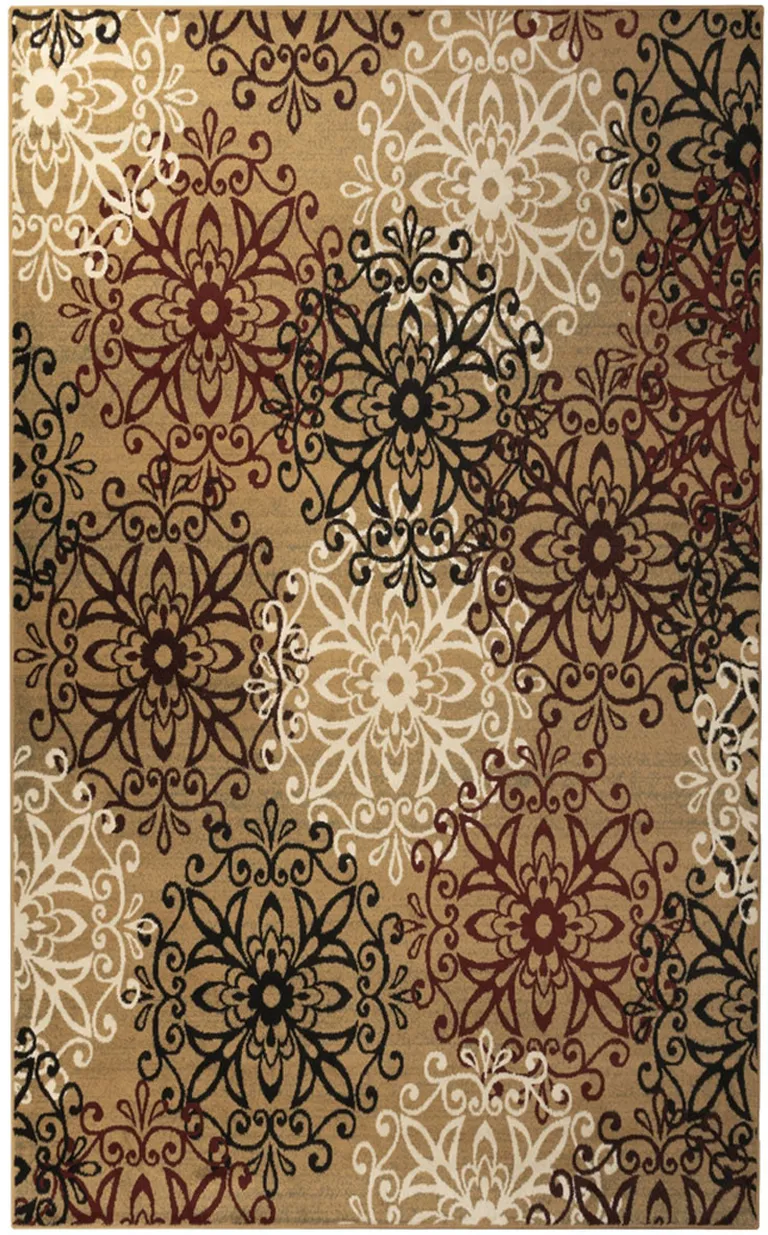 Medallion Power Loom Stain Resistant Area Rug Photo 2