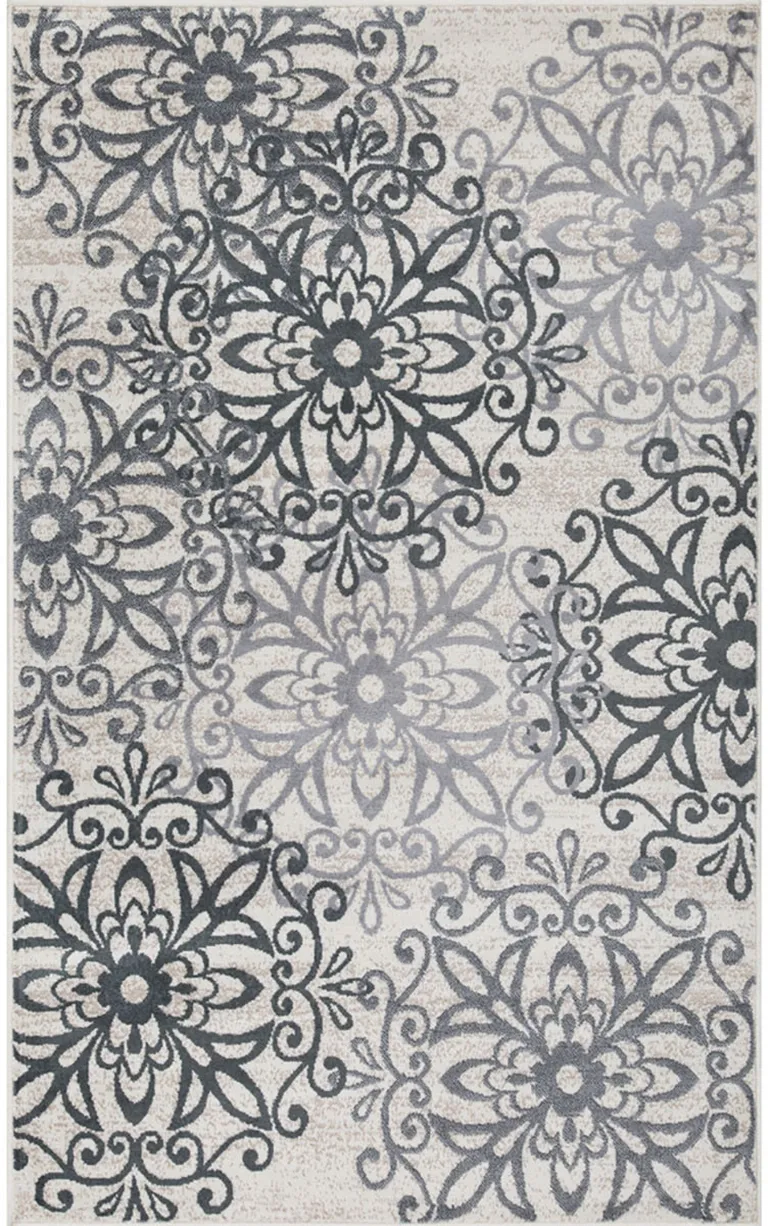Medallion Power Loom Stain Resistant Area Rug Photo 2