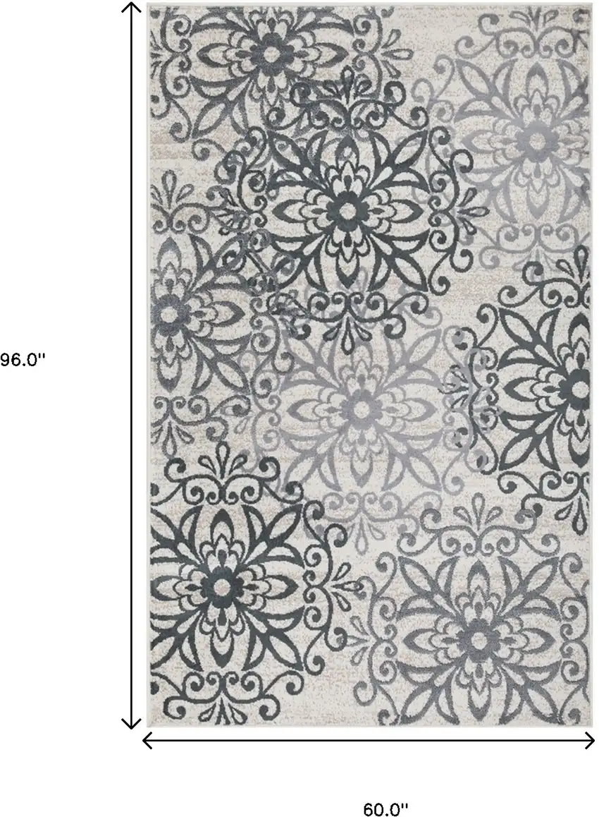Medallion Power Loom Stain Resistant Area Rug Photo 7