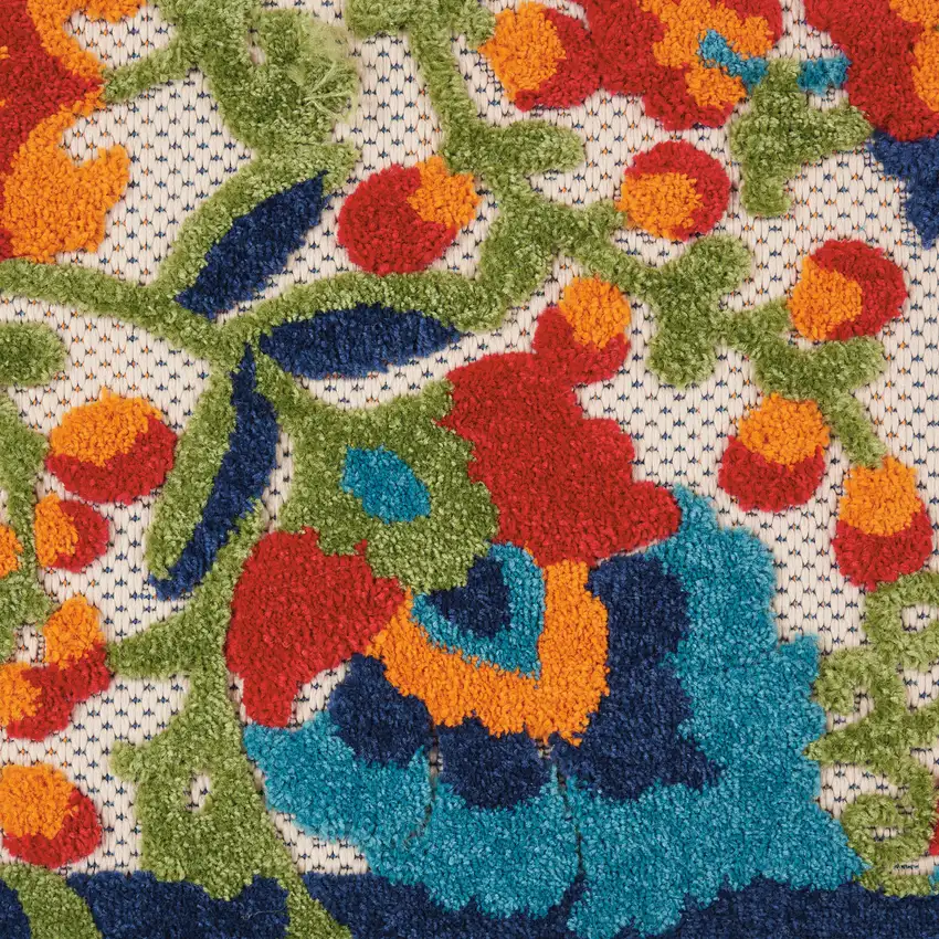 Green And Ivory Indoor Outdoor Area Rug Photo 3