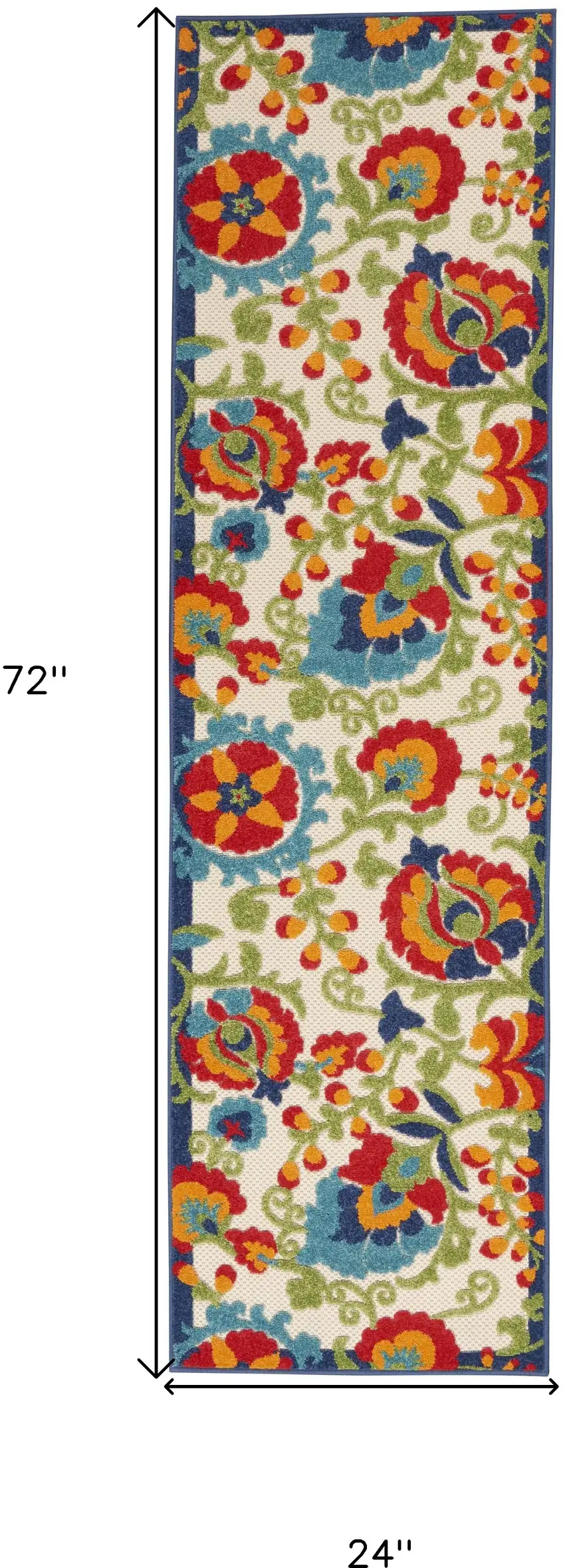 Green And Ivory Floral Indoor Outdoor Area Rug Photo 9