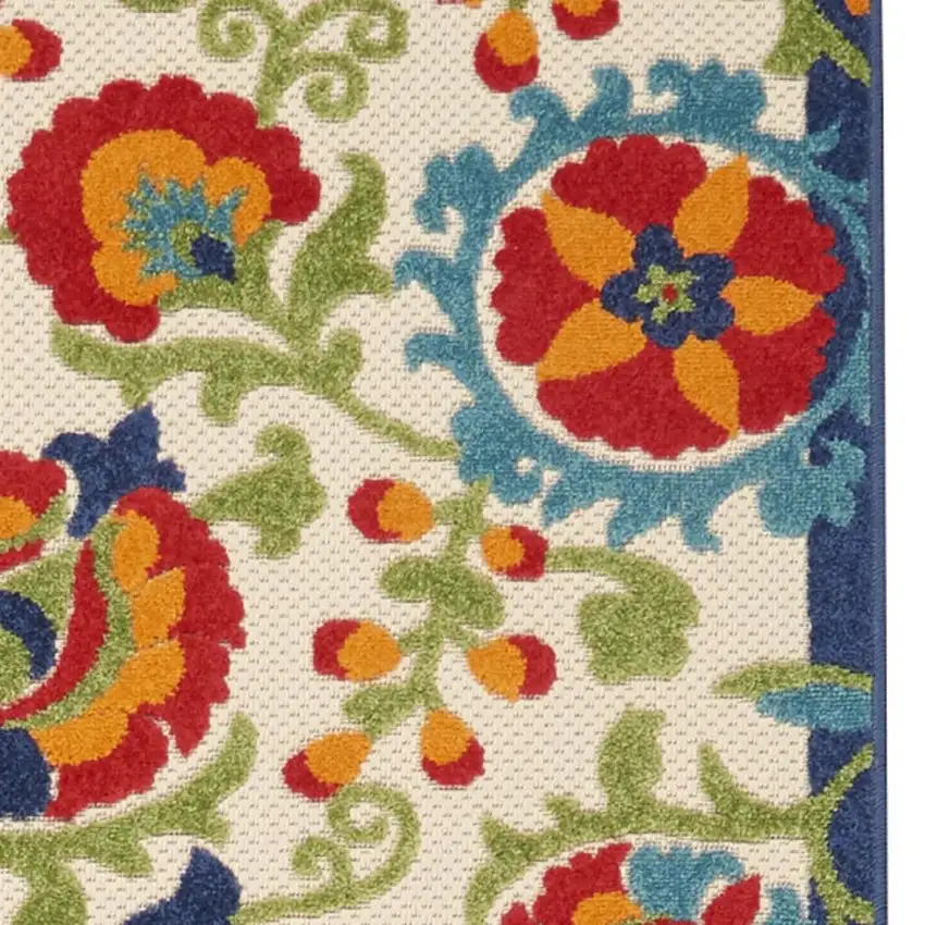 10' Green And Ivory Indoor Outdoor Area Rug Photo 4