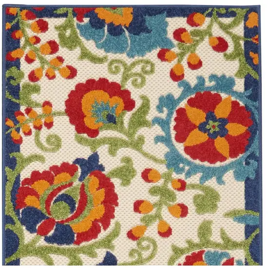 10' Green And Ivory Indoor Outdoor Area Rug Photo 9