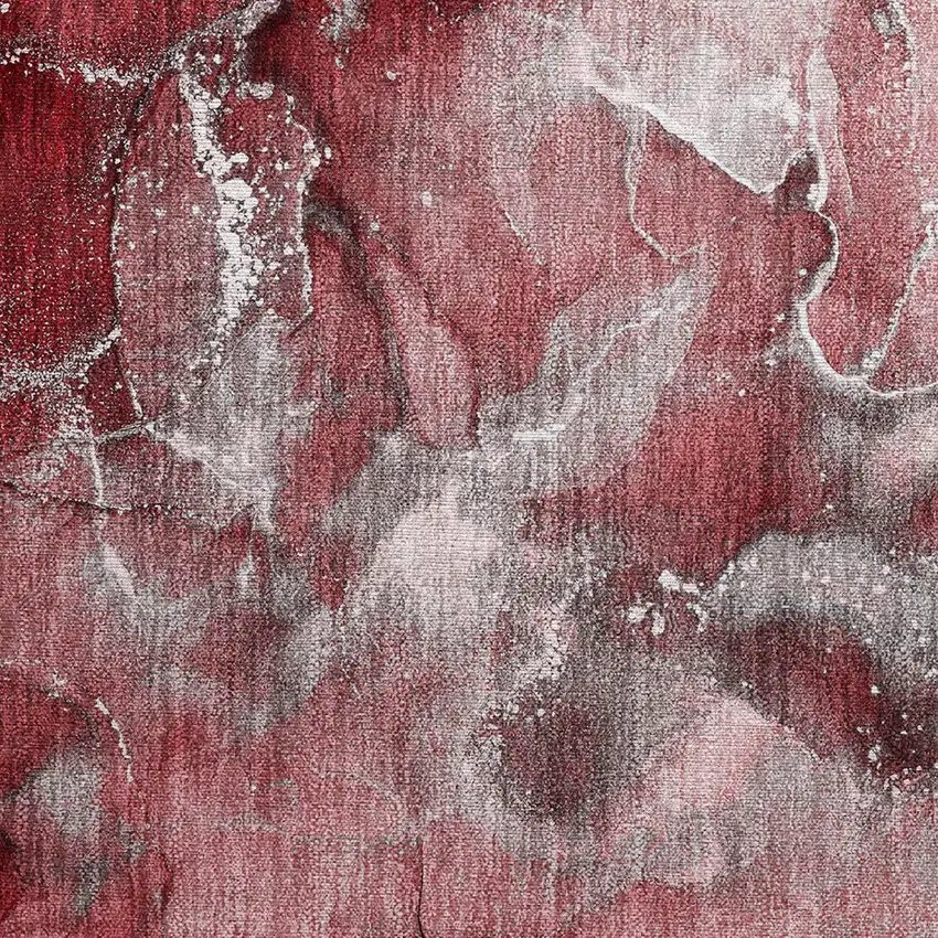 Merlot Abstract Washable Non Skid Indoor Outdoor Area Rug Photo 6