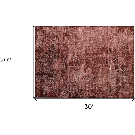 Merlot Abstract Washable Non Skid Indoor Outdoor Area Rug Photo 3