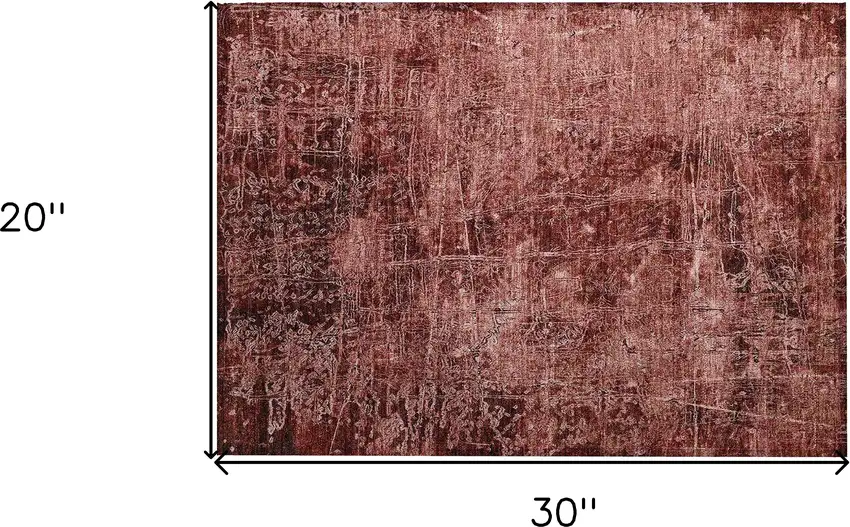 Merlot Abstract Washable Non Skid Indoor Outdoor Area Rug Photo 3