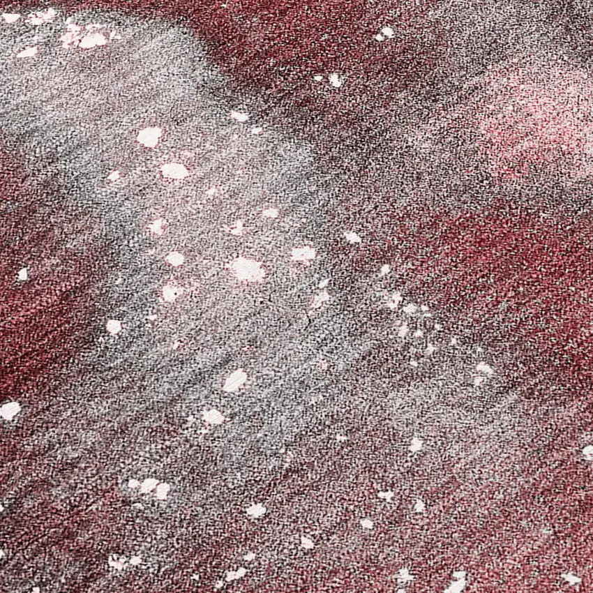 Merlot Abstract Washable Non Skid Indoor Outdoor Area Rug Photo 8