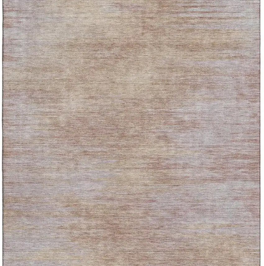 Merlot And Beige Abstract Washable Area Rug With UV Protection Photo 5
