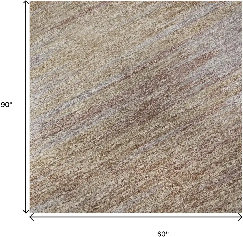 Merlot And Beige Abstract Washable Area Rug With UV Protection Photo 9