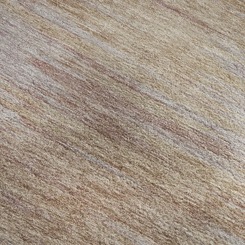 Merlot And Beige Abstract Washable Area Rug With UV Protection Photo 3