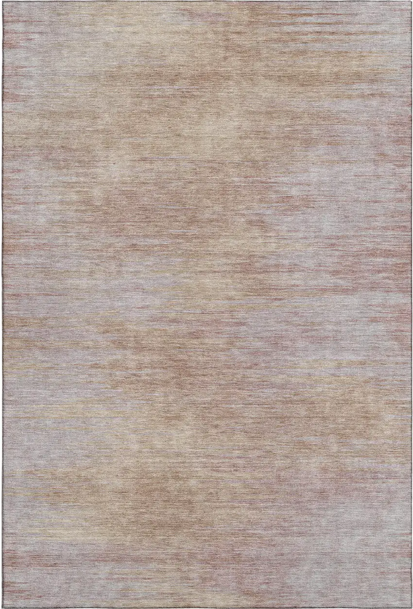 Merlot And Beige Abstract Washable Area Rug With UV Protection Photo 6