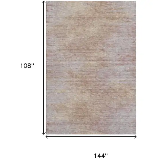 Merlot And Beige Abstract Washable Area Rug With UV Protection Photo 3