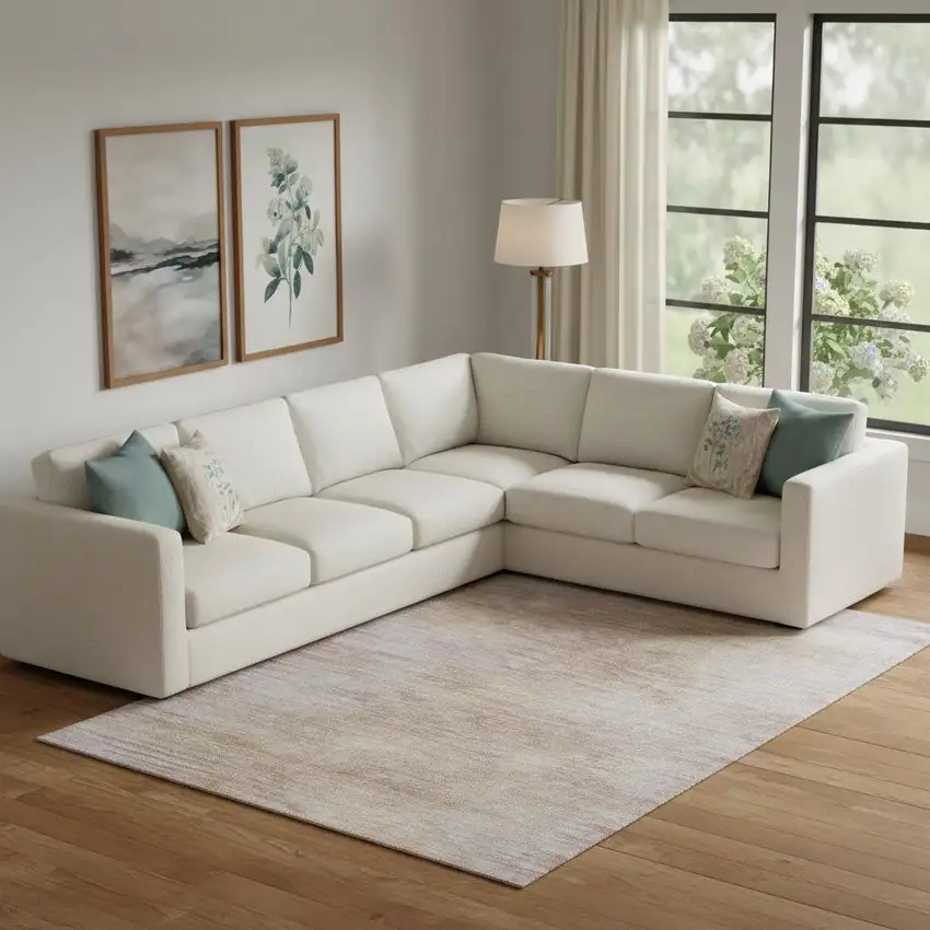 Merlot And Beige Abstract Washable Area Rug With UV Protection Photo 1