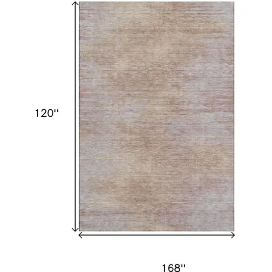 Merlot And Beige Abstract Washable Area Rug With UV Protection Photo 3