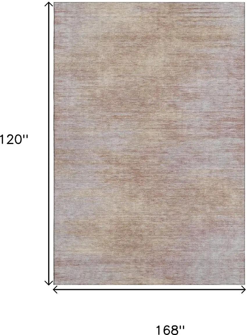 Merlot And Beige Abstract Washable Area Rug With UV Protection Photo 3