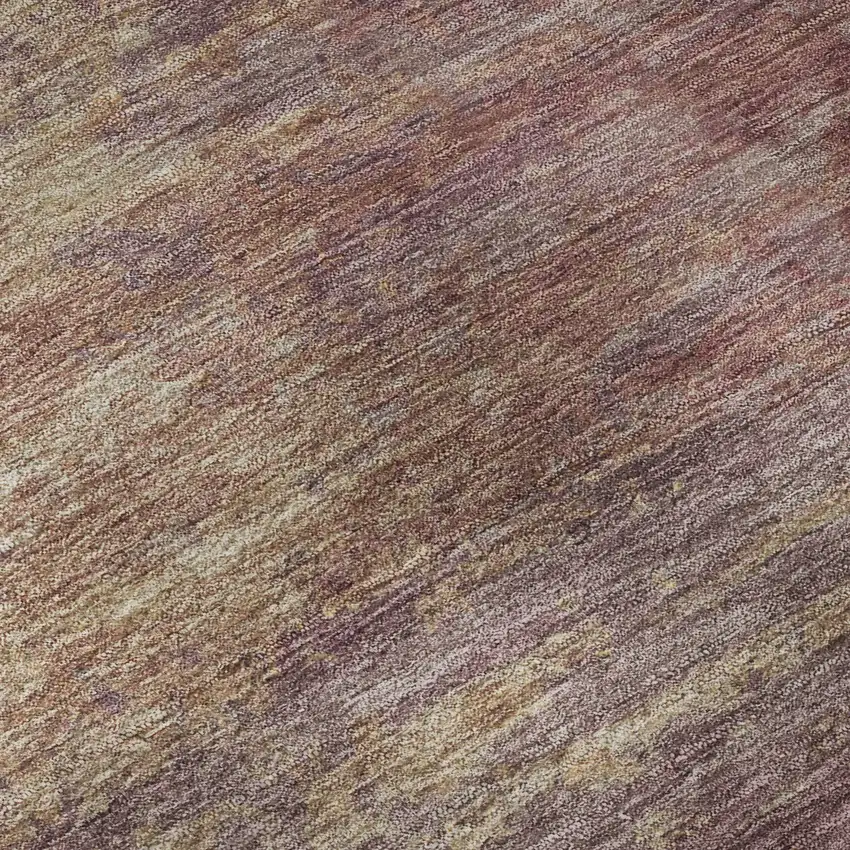 Merlot And Beige Abstract Washable Area Rug With UV Protection Photo 5