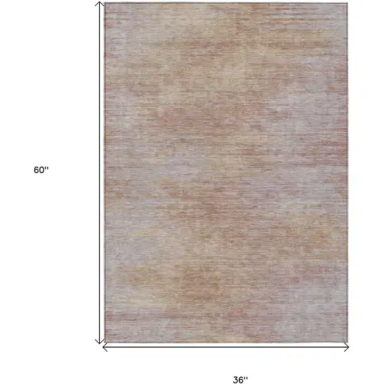 Merlot And Beige Abstract Washable Indoor Outdoor Area Rug Photo 6