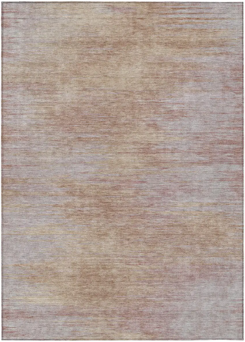 Merlot And Beige Abstract Washable Indoor Outdoor Area Rug Photo 2
