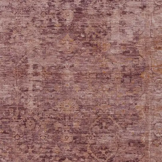 Merlot And Blush Abstract Washable Indoor Outdoor Area Rug Photo 4