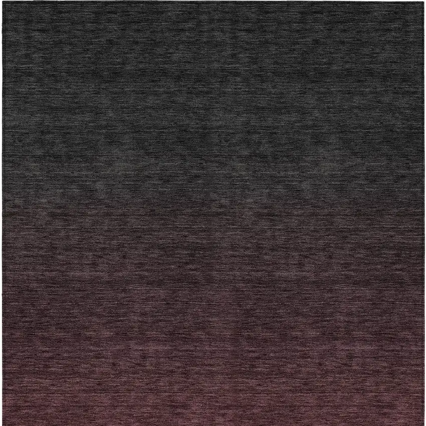 Merlot And Charcoal Abstract Washable Indoor Outdoor Area Rug Photo 7