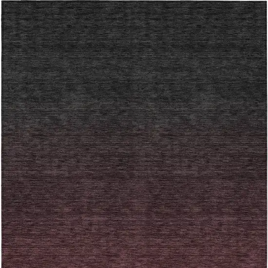 Merlot And Charcoal Abstract Washable Indoor Outdoor Area Rug Photo 7