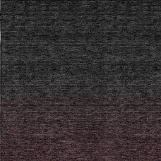 Merlot And Charcoal Abstract Washable Indoor Outdoor Area Rug Photo 6