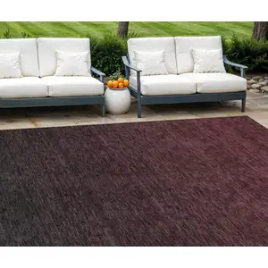 Photo of Merlot And Charcoal Abstract Washable Indoor Outdoor Area Rug