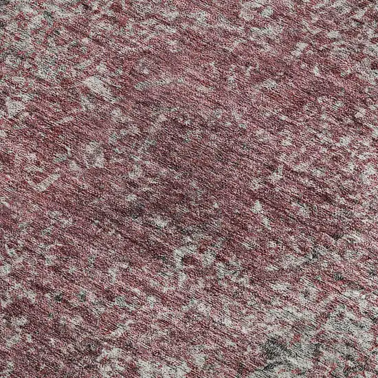 Merlot And Gray Abstract Washable Area Rug With UV Protection Photo 3