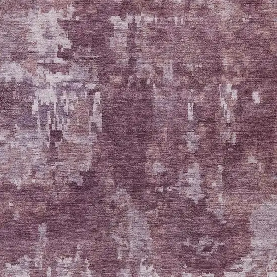 Merlot And Gray Abstract Washable Indoor Outdoor Area Rug Photo 3