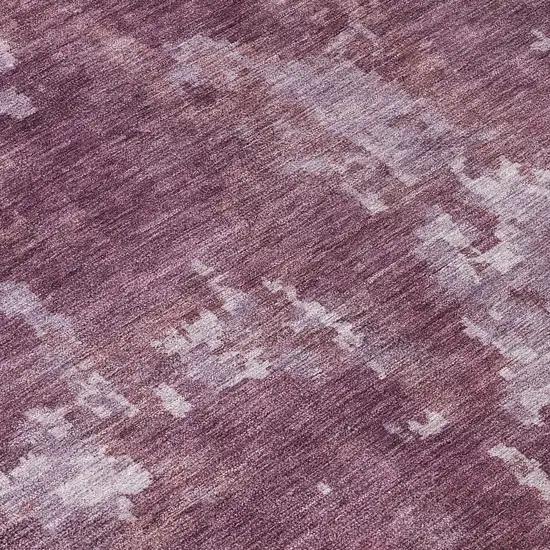 Merlot And Gray Abstract Washable Indoor Outdoor Area Rug Photo 1
