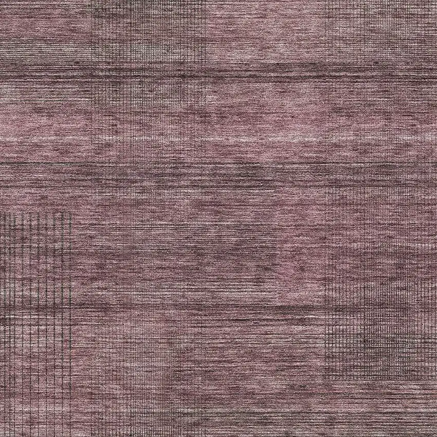 Merlot And Gray Striped Washable Area Rug With UV Protection Photo 3