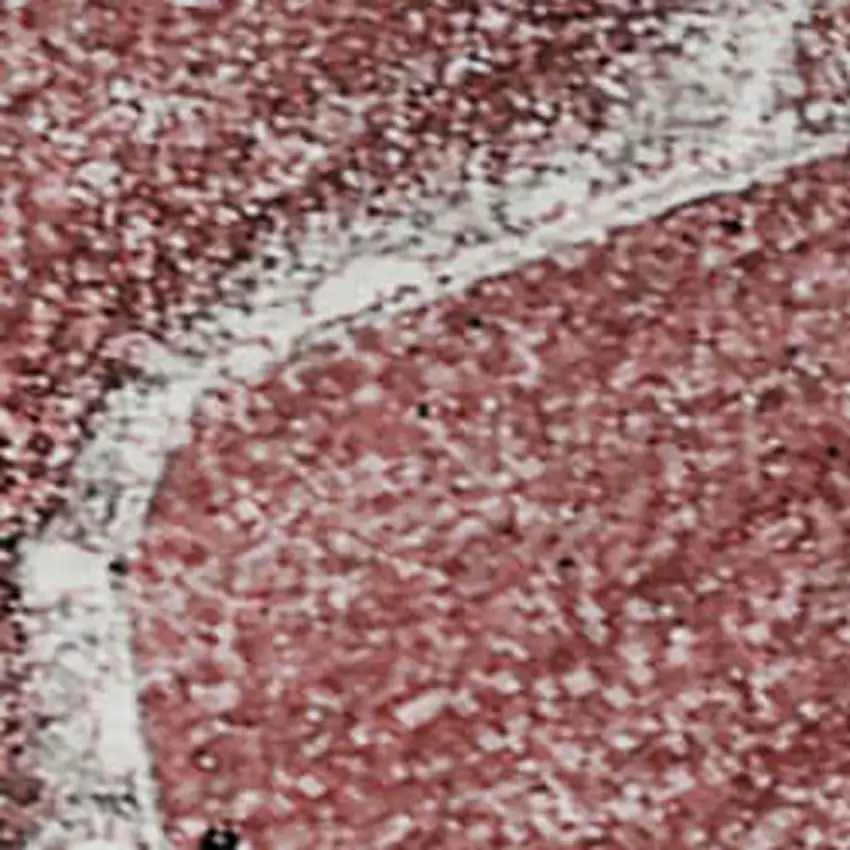 Merlot And Ivory Abstract Washable Area Rug With UV Protection Photo 5