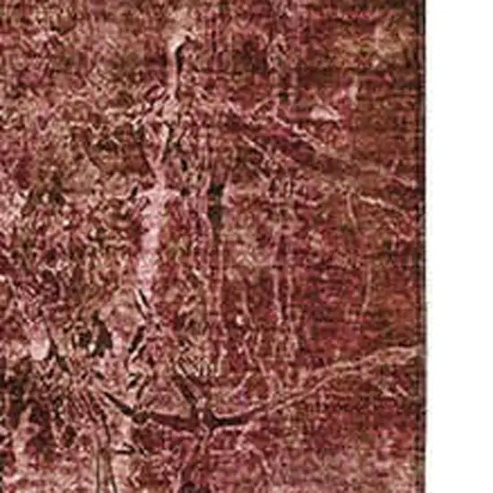 Merlot And Ivory Abstract Washable Area Rug With UV Protection Photo 8