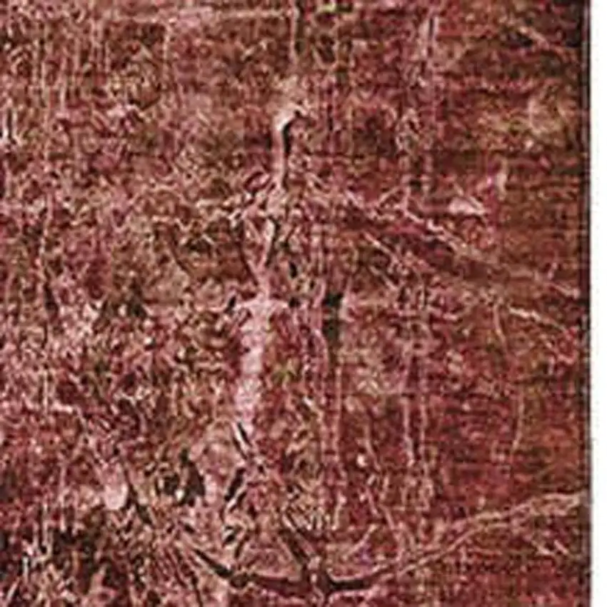 Merlot And Ivory Abstract Washable Area Rug With UV Protection Photo 3