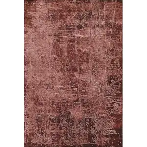 Photo of Merlot And Ivory Abstract Washable Area Rug With UV Protection