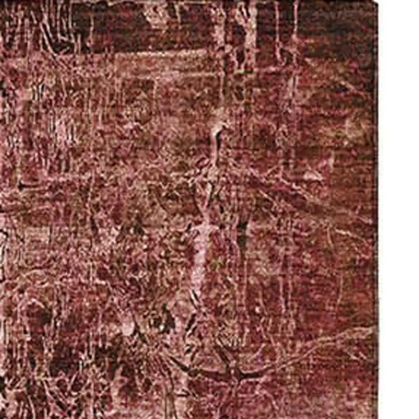 Merlot And Ivory Abstract Washable Area Rug With UV Protection Photo 3