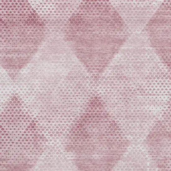 Merlot And Ivory Geometric Washable Area Rug With UV Protection Photo 2