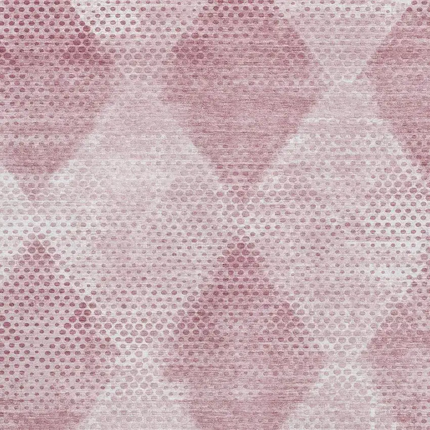 Merlot And Ivory Geometric Washable Area Rug With UV Protection Photo 2