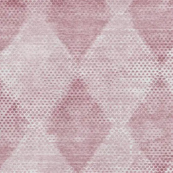 Merlot And Ivory Geometric Washable Area Rug With UV Protection Photo 2