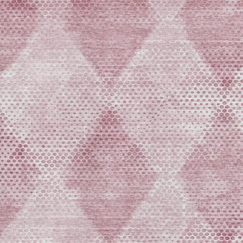 Merlot And Ivory Geometric Washable Area Rug With UV Protection Photo 2