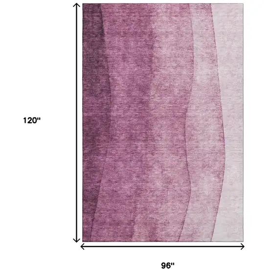 Merlot And Ivory Ombre Washable Area Rug With UV Protection Photo 5