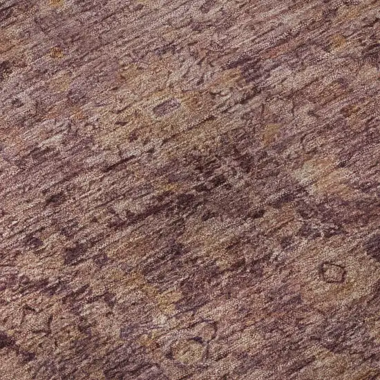 Merlot And Pink Oriental Washable Area Rug With UV Protection Photo 1