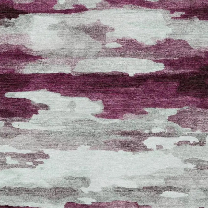Merlot And Red Abstract Washable Indoor Outdoor Area Rug Photo 6