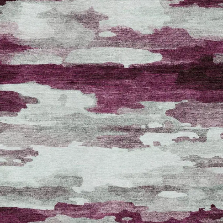 Merlot And Red Abstract Washable Indoor Outdoor Area Rug Photo 5