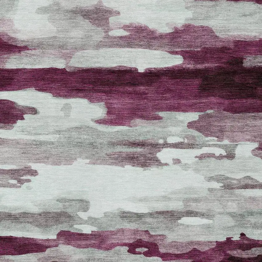 Merlot And Red Abstract Washable Indoor Outdoor Area Rug Photo 8