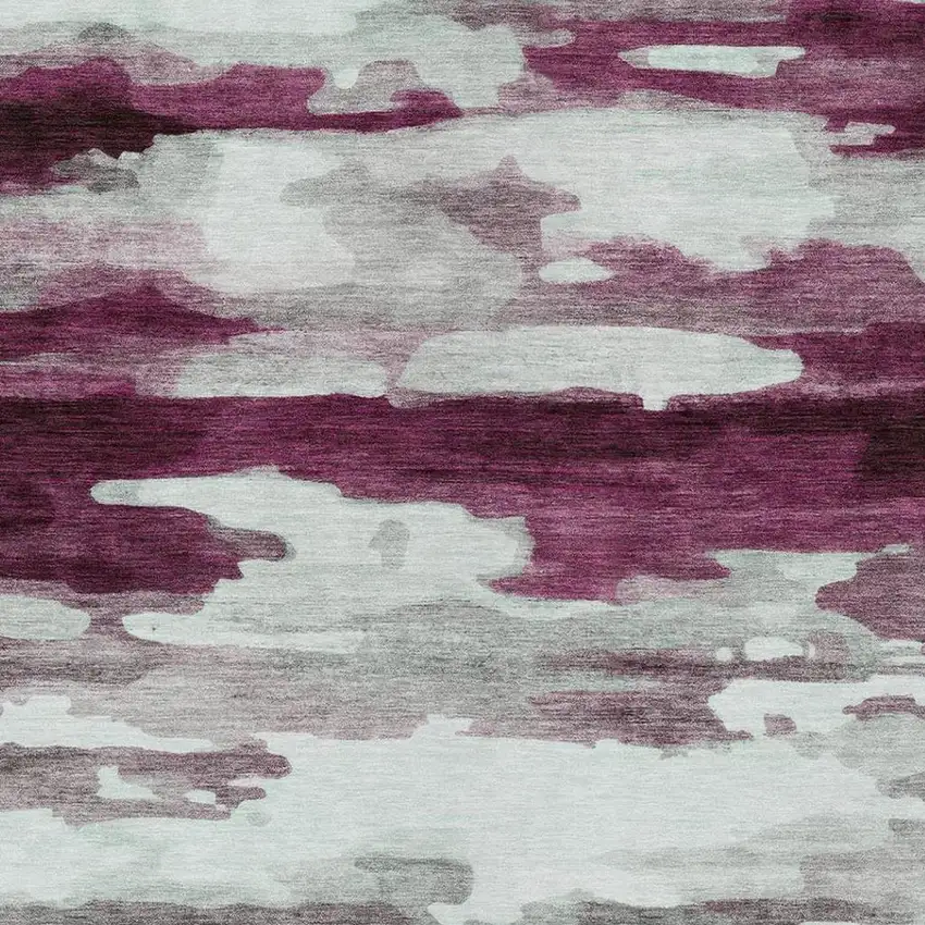 Merlot And Red Abstract Washable Indoor Outdoor Area Rug Photo 9