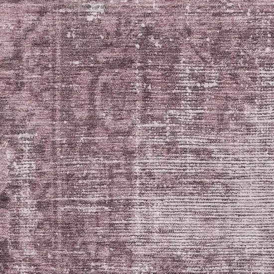 Merlot And Silver Oriental Washable Area Rug With UV Protection Photo 2