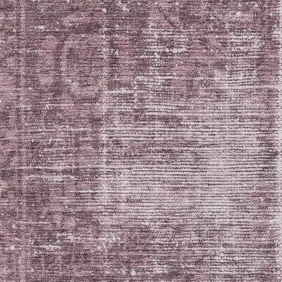 Merlot And Silver Oriental Washable Area Rug With UV Protection Photo 2