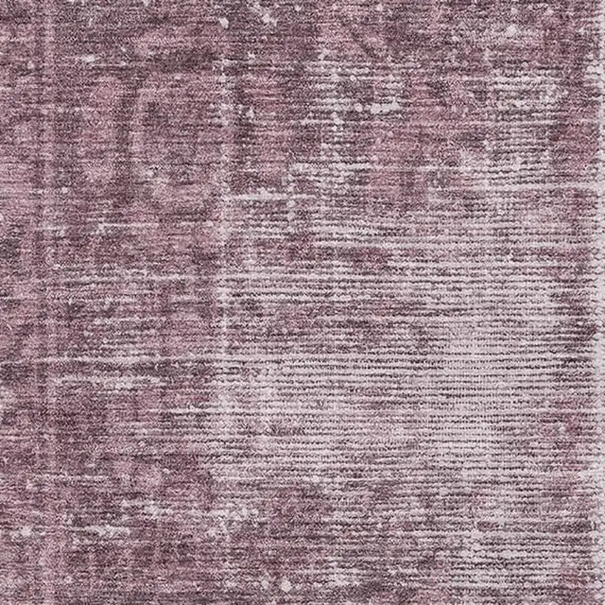 Merlot And Silver Oriental Washable Area Rug With UV Protection Photo 2