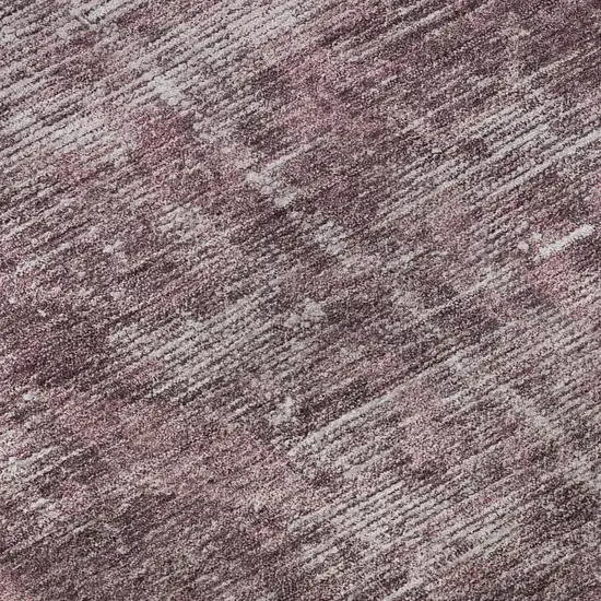 Merlot And Silver Oriental Washable Area Rug With UV Protection Photo 9